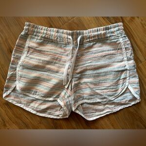 Athleta linen print shorts